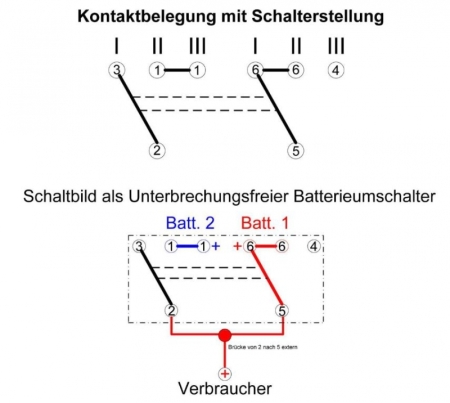 Commutatore di batteria a 3 poli