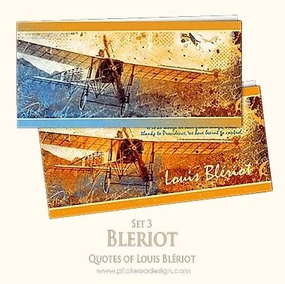 Set di schede pieghevoli per volo motorizzato Blériot Set di schede pieghevoli per volo motorizzato Blériot