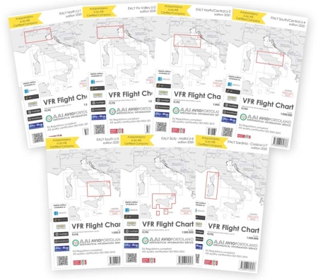 Avioportolano VFR-Karte LI-6 2025 Avioportolano VFR-Karte LI-6 2025
