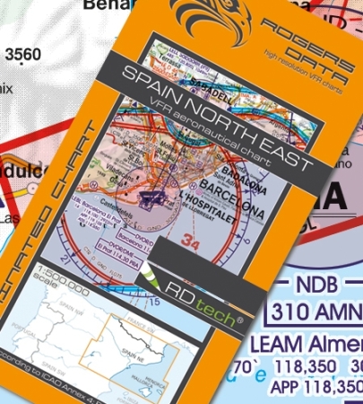Rogersdata VFR Karte Spagna Nord Est 500k 2025 Rogersdata VFR Karte Spagna Nord Est 500k 2025