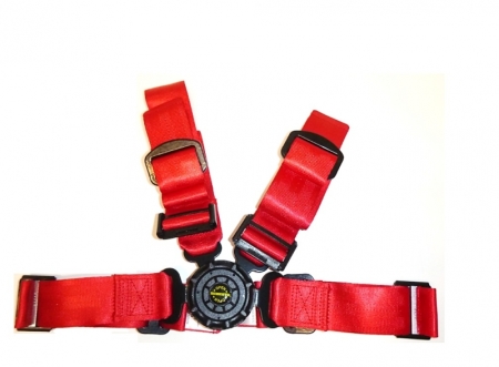 Set di cinture ROSSO SCURO per laggancio ad anello a 4 punti