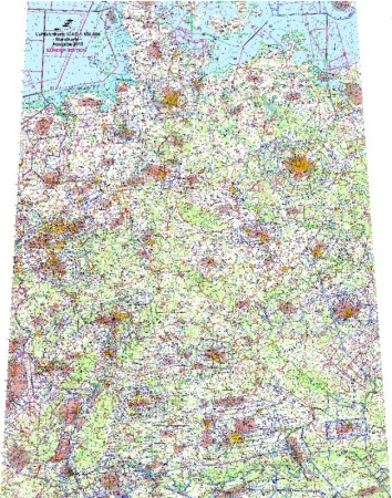 ICAO-Wandkarte 1:500 000 Deutschland, edizione 2025