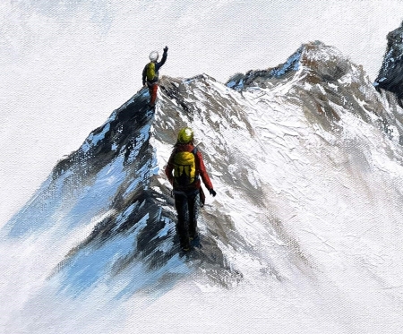 Quadro originale JU52 sopra le Alpi