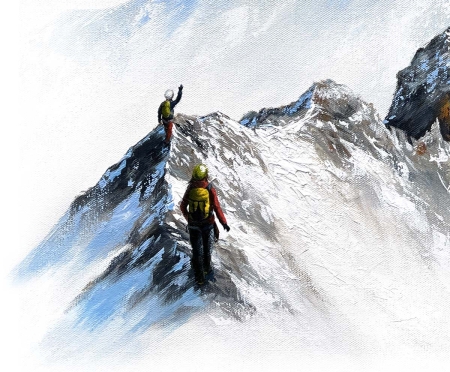Stampa darte Zia Ju sopra le Alpi
