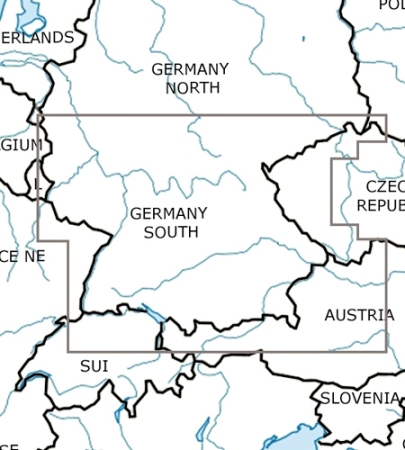 Rogersdata VFR Karte Germania Sud 2025