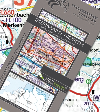 Rogersdata VFR Karte Germania Nord 2025 Rogersdata VFR Karte Germania Nord 2025