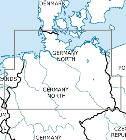 Rogersdata VFR Karte Germania Nord 2025