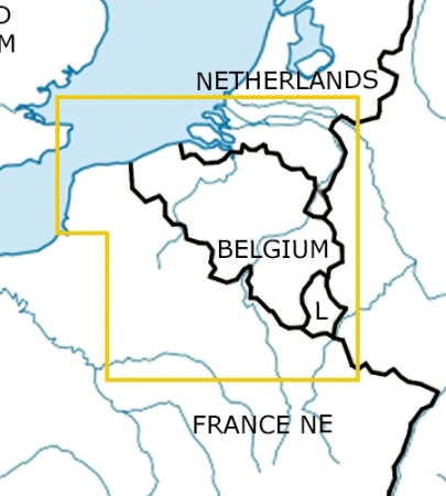 Rogersdata Carta VFR Belgio Lussemburgo 500k 2025