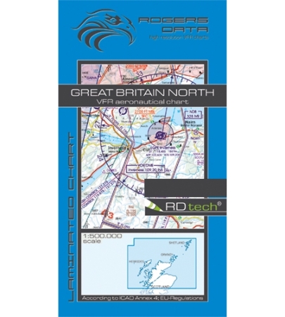 Rogersdata VFR Karte Inghilterra Nord 500k 2025