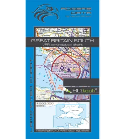 Rogersdata VFR Karte Inghilterra Sud 500k 2025
