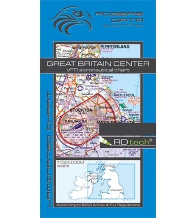 Rogersdata VFR Karte Inghilterra centro 500k 2025