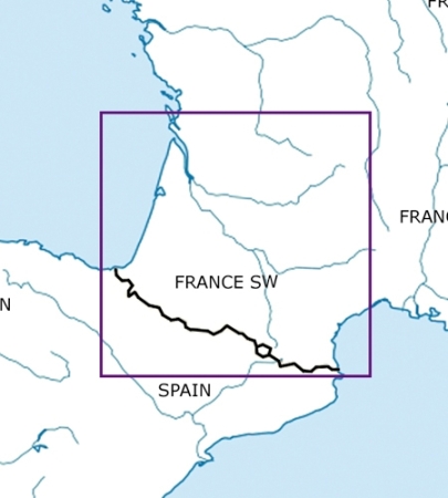 Rogersdata Carta VFR Francia Sud Ovest 500k 2025