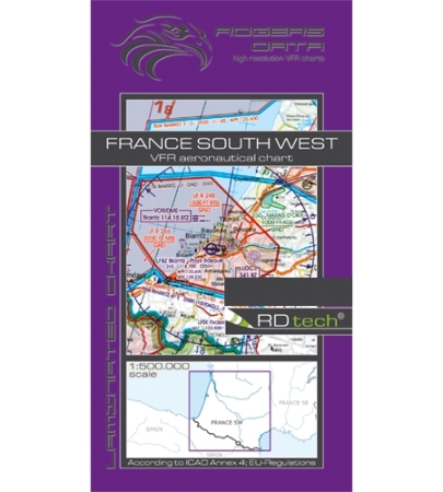 Rogersdata Carta VFR Francia Sud Ovest 500k 2025