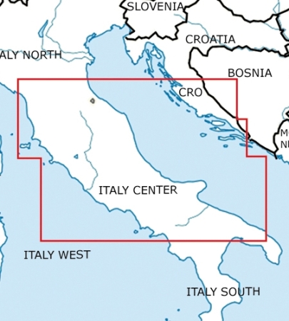 Rogersdata VFR Mappa Italia Centro 500k 2025
