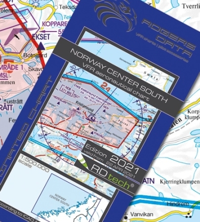 Rogersdata Carta VFR Norvegia Centro Sud 500k 2025 Rogersdata Carta VFR Norvegia Centro Sud 500k 2025