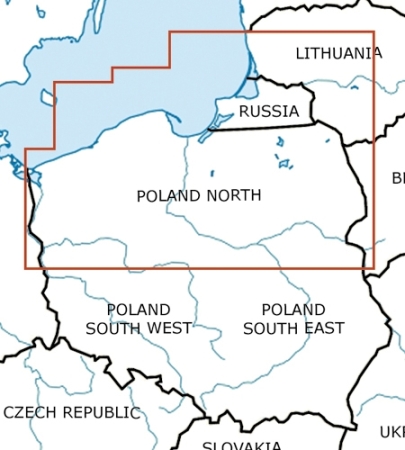 Rogersdata VFR Mappa Polonia Nord 500k 2025