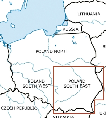 Rogersdata VFR Karte Polonia Sud Est 500k 2025