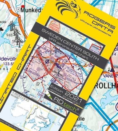 Rogersdata Carta VFR Svezia Centro Sud 500k 2025 Rogersdata Carta VFR Svezia Centro Sud 500k 2025