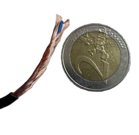 Cavo microfonico a 2 fili schermato 3mm /4m