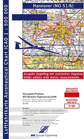 ICAO-Carta di volo a vela Hannover 2026 versione cartacea
