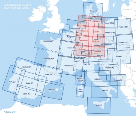 Set di carte aeronautiche ICAO D 2025 su carta