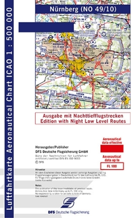ICAO-Karte Norimberga 2025 con rotte notturne a basso costo