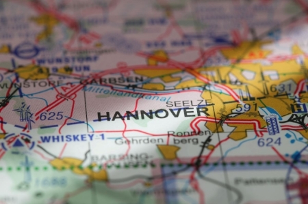 ICAO-Karte Hannover 2025 con rotte notturne basse