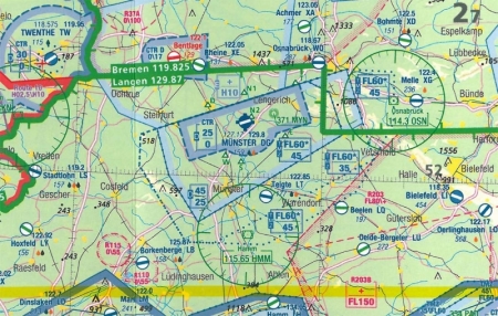 Airmillion Europa centrale (Germania) 1:1.000.000 2025