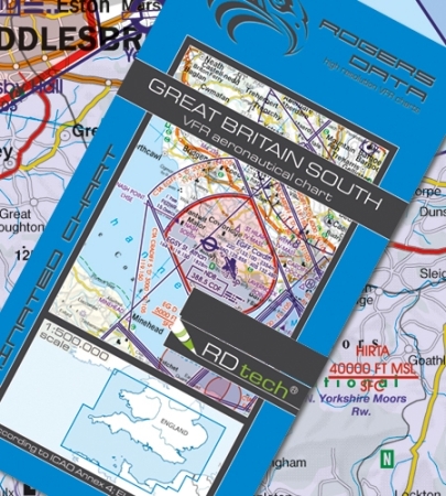 Rogersdata VFR Karte Inghilterra Sud 500k 2025 Rogersdata VFR Karte Inghilterra Sud 500k 2025