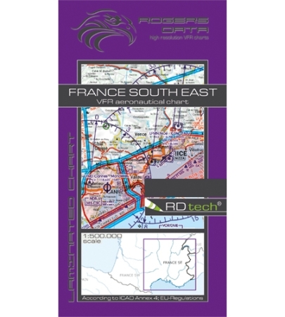 Rogersdata Carta VFR Francia Sud Est 500k 2025