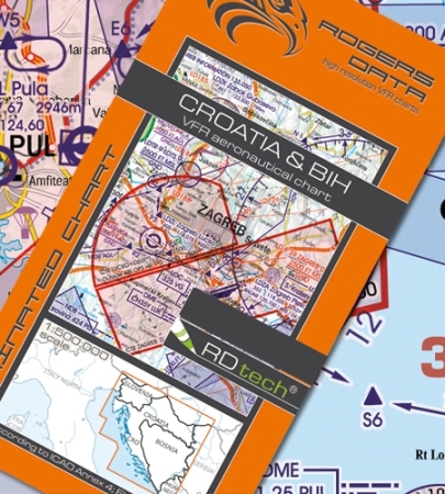 Rogersdata Carta VFR Croazia e Bosnia Erzegovina -500k 2025 Rogersdata Carta VFR Croazia e Bosnia Erzegovina -500k 2025