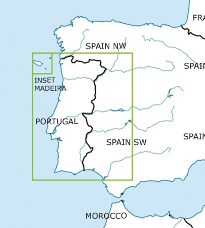 Rogersdata VFR Mappa Portogallo 500k 2025