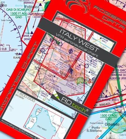 Rogersdata VFR Carta Italia Sardegna Ovest Corsica 2025 Rogersdata VFR Carta Italia Sardegna Ovest Corsica 2025