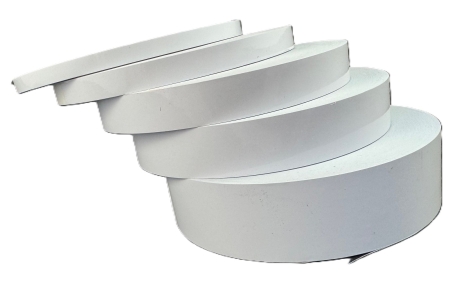 Nastro adesivo in PVC 19 mm, SUPER bianco, sottile, in rotoli