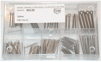 Assortimento di perni di sicurezza 140 pezzi Acciaio inox Assortimento di perni di sicurezza 140 pezzi Acciaio inox