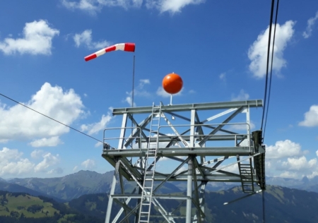 Telo per il vento 100cm rosso-bianco