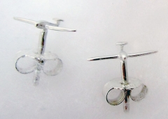 Orecchio a disco - coppia di orecchini in argento Orecchio a disco - coppia di orecchini in argento