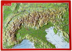 Cartolina in rilievo delle Alpi Cartolina in rilievo delle Alpi
