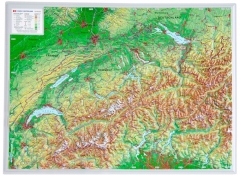 Mappa in rilievo 3D Svizzera piccola Mappa in rilievo 3D Svizzera piccola
