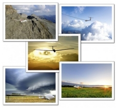 Set di cartoline 2, calendario fotografico del volo a vela Set di cartoline 2, calendario fotografico del volo a vela