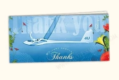 Biglietto di auguri aliante Thank you Biglietto di auguri aliante Thank you