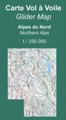 Carta aliante della Francia. Alpi settentrionali 2024 Carta aliante della Francia. Alpi settentrionali 2024