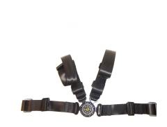 Set di cinture NERO 4-Pkt. per laggancio ad anello