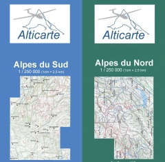 Set di carte di volo a vela Francia meridionale e Alpi settentrionali francesi 2025 Set di carte di volo a vela Francia meridionale e Alpi settentrionali francesi 2025