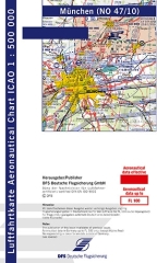 Carta dei voli a motore ICAO Monaco di Baviera 2025 cartacea Carta dei voli a motore ICAO Monaco di Baviera 2025 cartacea